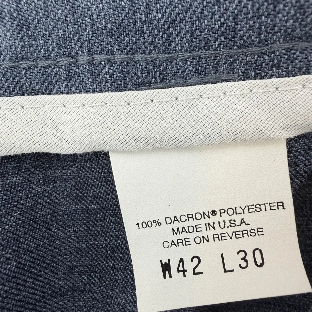 Vintage Levis Action Slacks Pants Mens 42x30 Gray Flat Front Dress Slacks Office